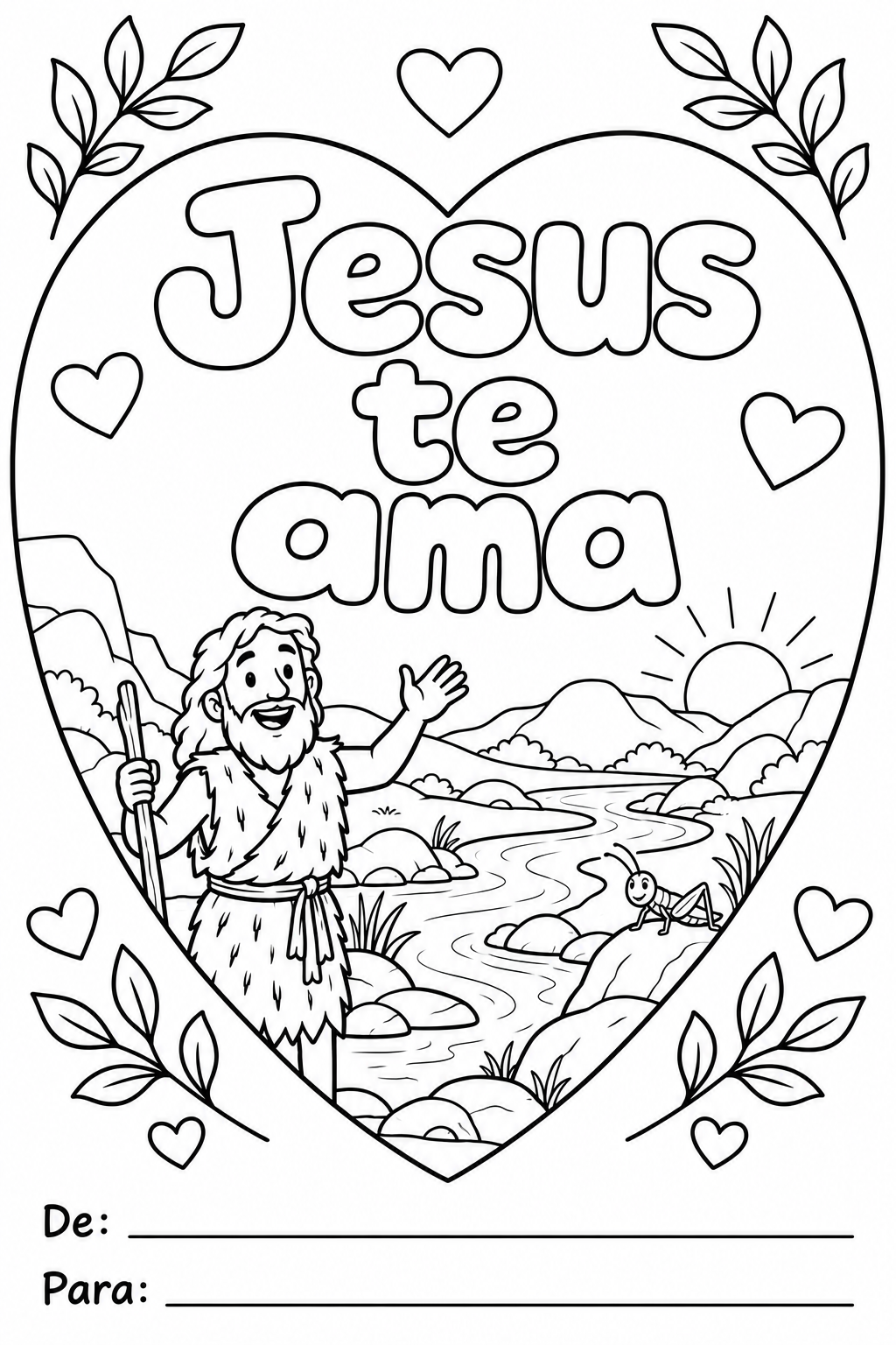 Prévia 1 de Coração para colorir