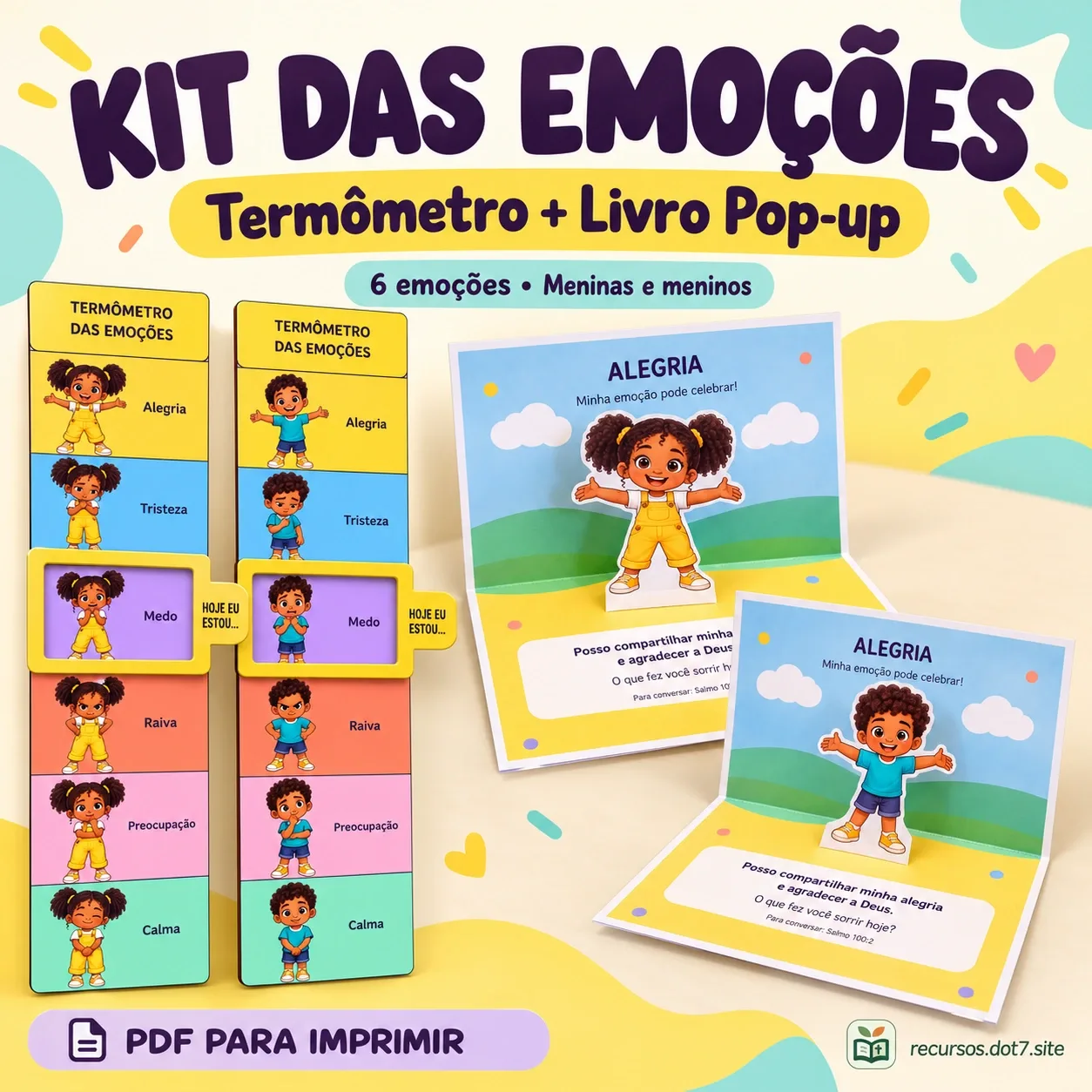 Prévia 1 de Kit das Emoções - Termômetro + Livro Pop-up