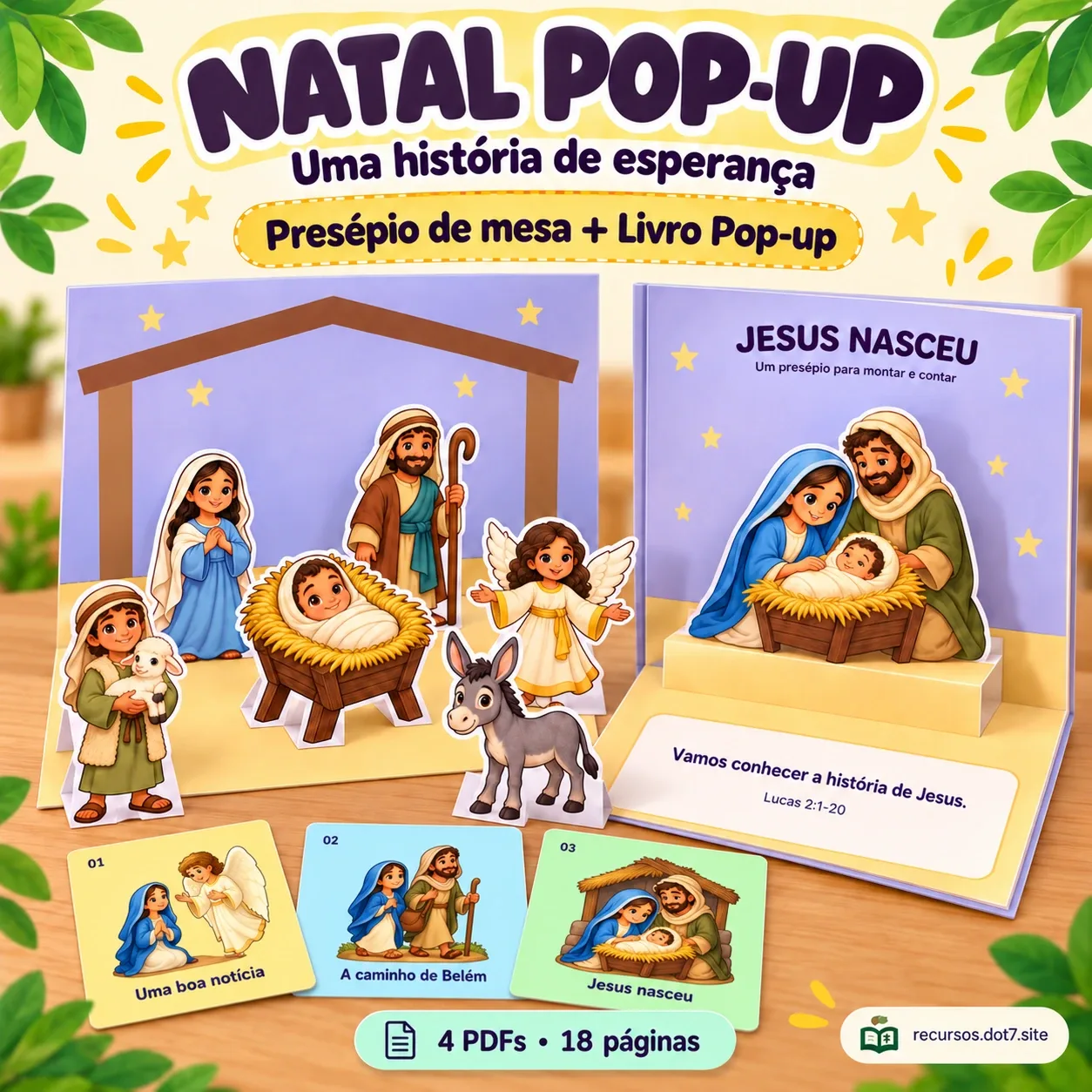 Prévia 1 de Natal Pop-up - Kit interativo e Livro Pop-up