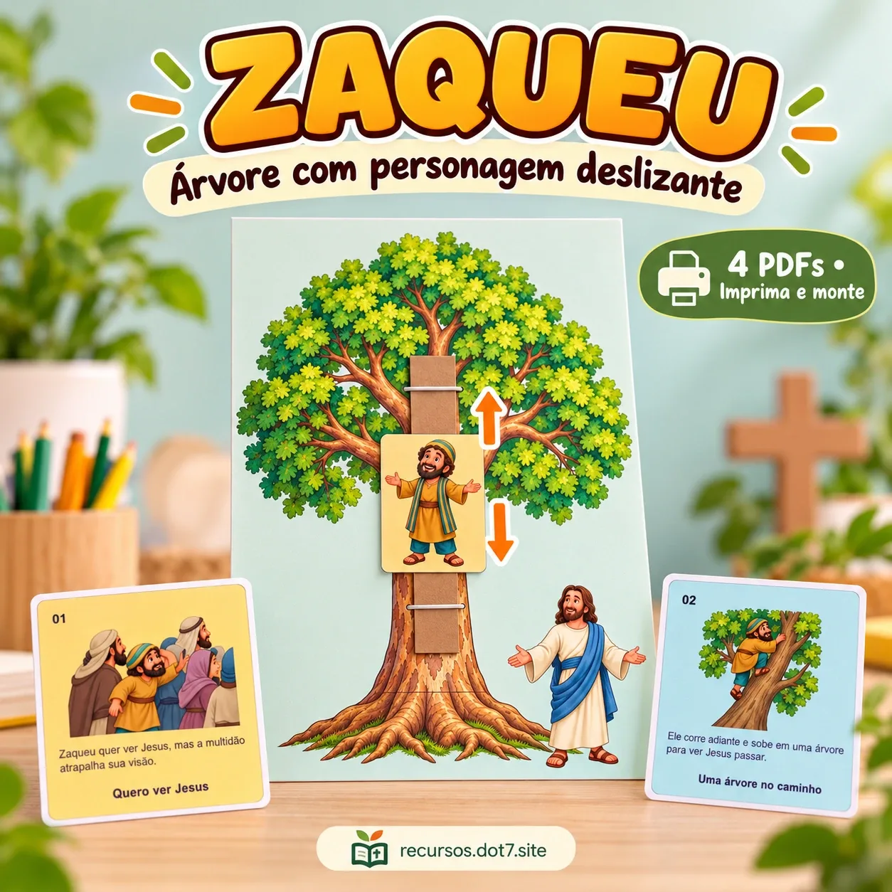Prévia 1 de Zaqueu - Árvore com personagem deslizante