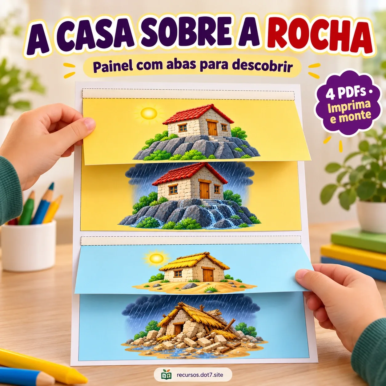 Prévia 1 de A Casa sobre a Rocha - Painel comparativo com abas