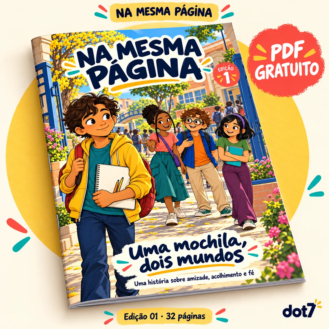Prévia 1 de Revista HQ - Na Mesma página - Uma Mochila, Dois Mundos - 1º Edição