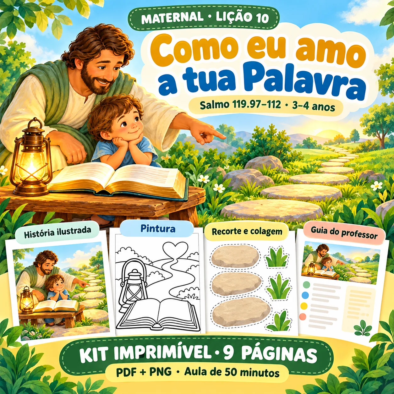 Prévia 1 de Kit aula 10 — Como eu amo a tua Palavra