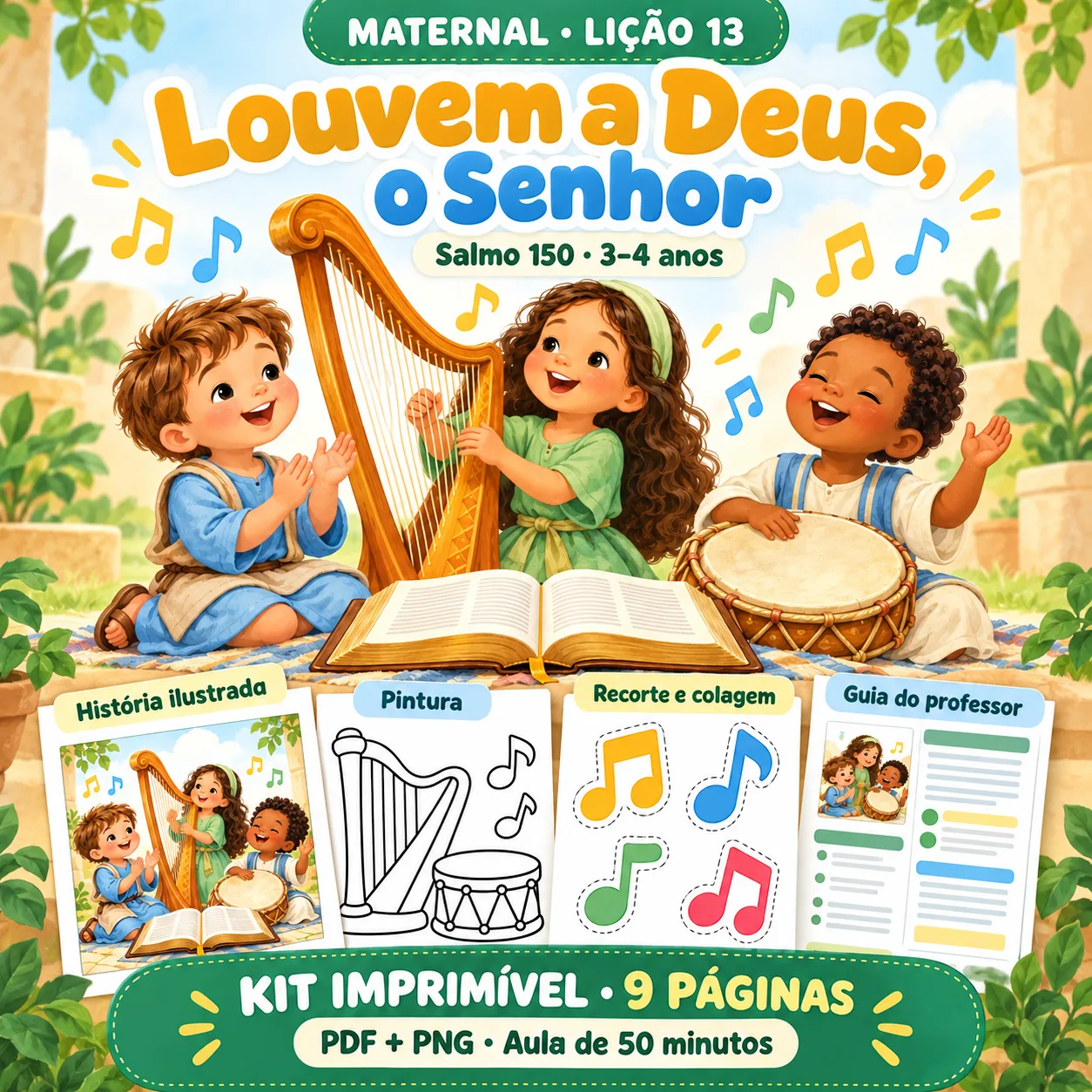 Prévia 1 de Kit aula 13 — Louvem a Deus, o Senhor