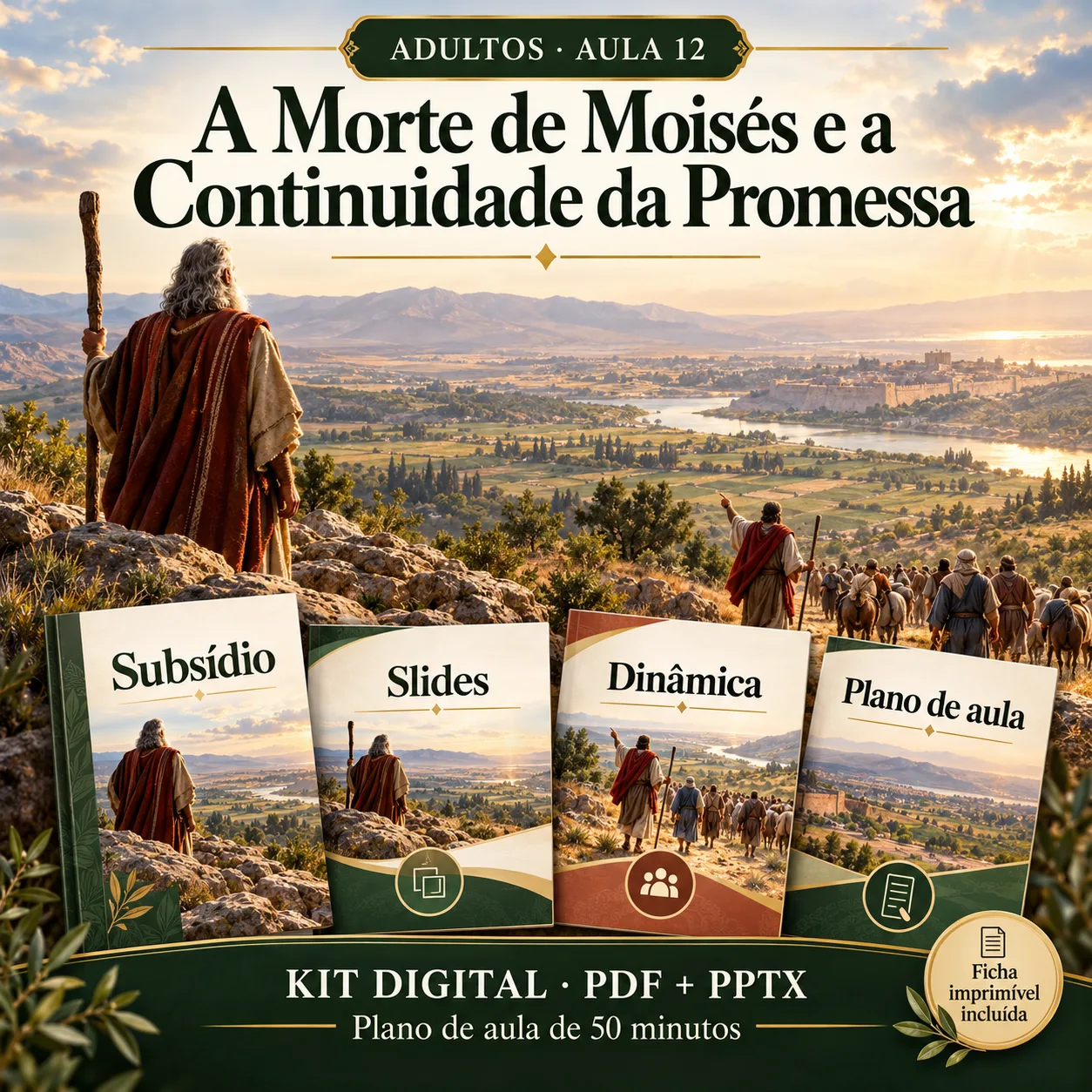 Prévia 1 de Kit aula 12 — A Morte de Moisés e a Continuidade da Promessa