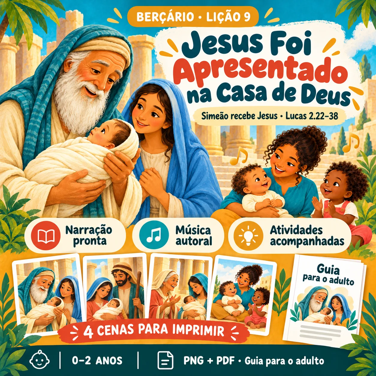 Prévia 1 de Kit aula 9 — Jesus Foi Apresentado na Casa de Deus