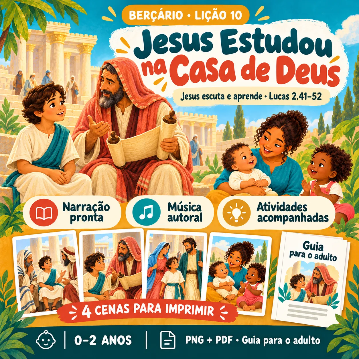 Prévia 1 de Kit aula 10 — Jesus Estudou na Casa de Deus